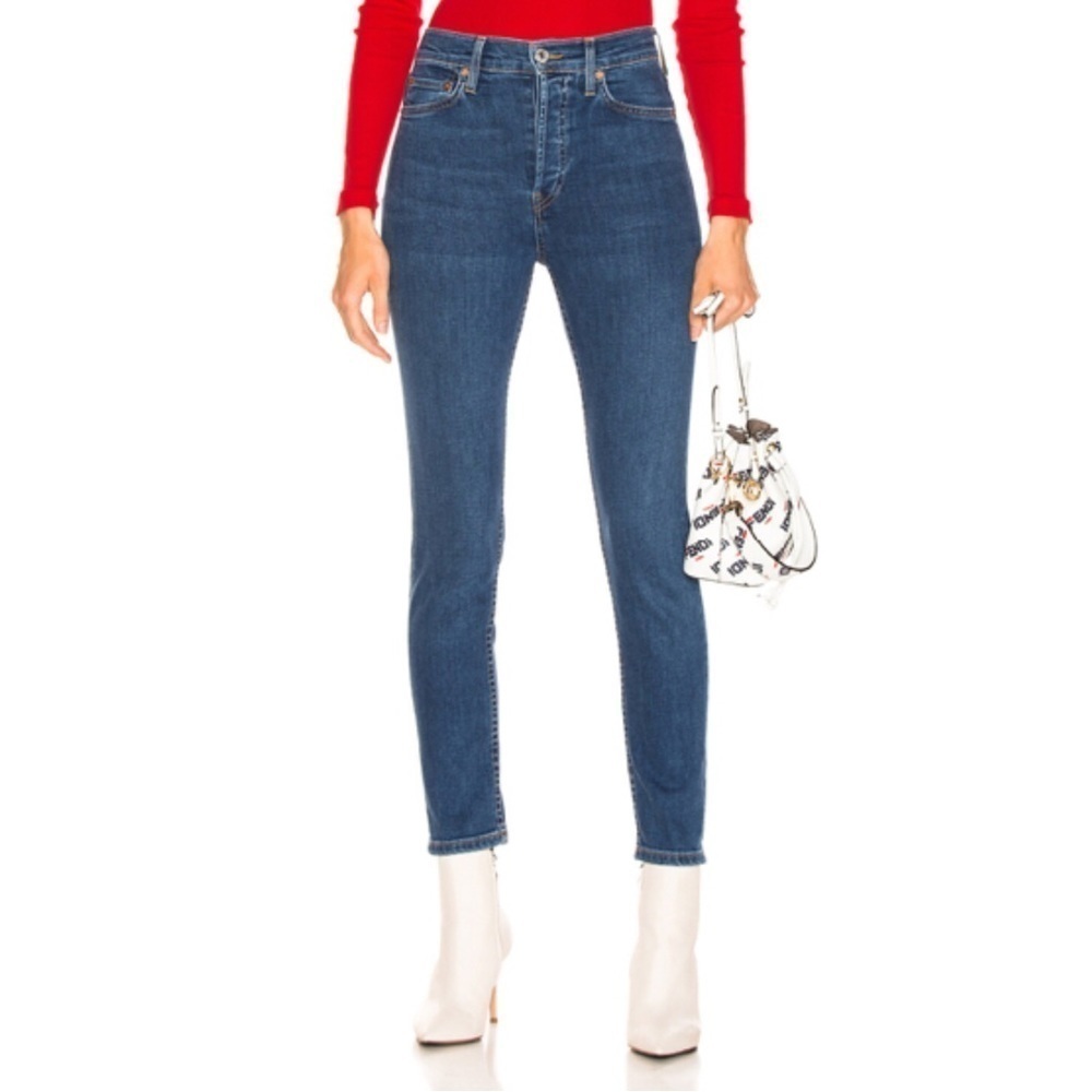 RE/DONE Originals High Rise Blue Ankle Crop | 29